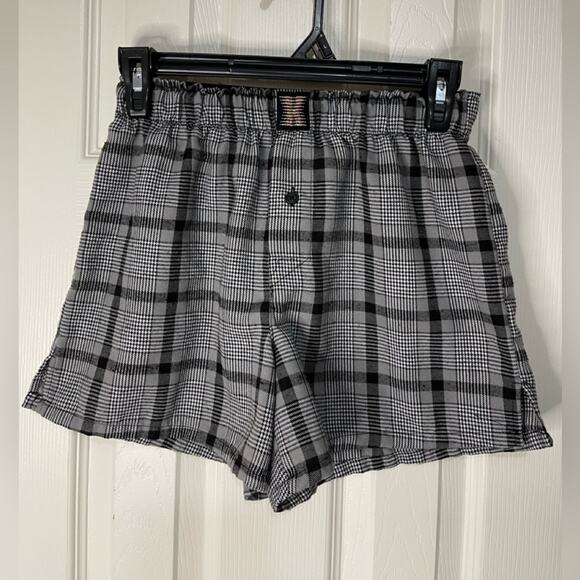 Savage X Fenty Pants - Savage X Fenty Black Grey lightweight Flannel Boxers size XS